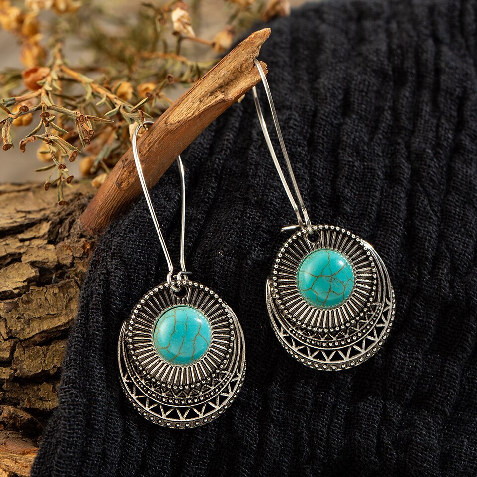 Turquoise Tide Earrings - Earrings - Pretland | Spiritual Crystals & Jewelry
