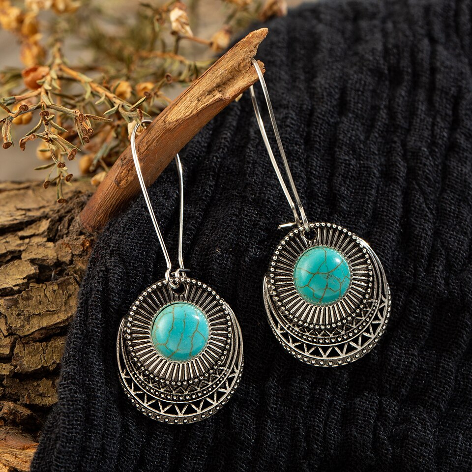 Turquoise Tide Earrings - Earrings - Pretland | Spiritual Crystals & Jewelry