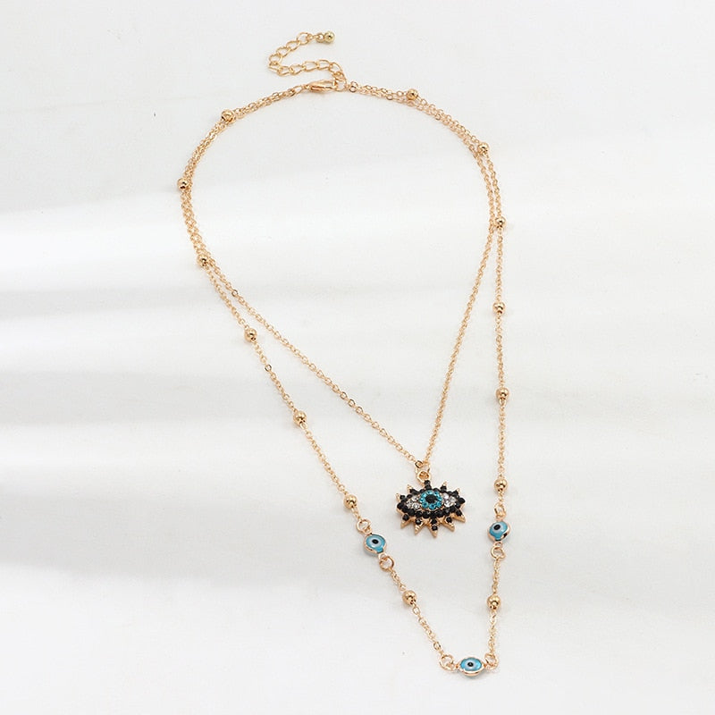Vintage Design Evil Eye Necklace - Necklaces - Pretland | Spiritual Crystals & Jewelry