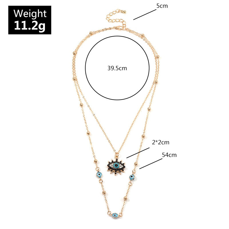 Vintage Design Evil Eye Necklace - Necklaces - Pretland | Spiritual Crystals & Jewelry
