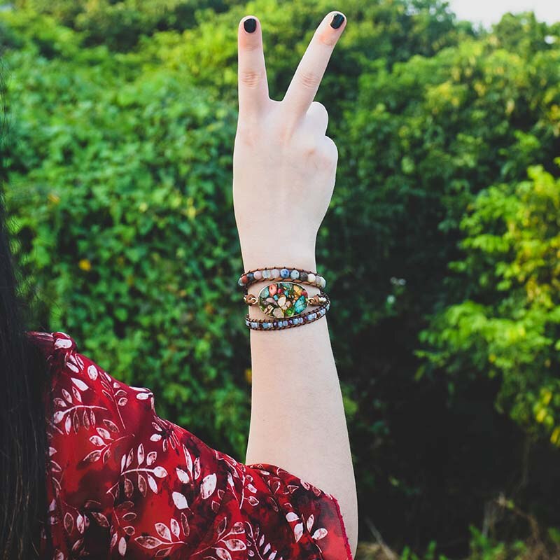 Jasper Dream Bracelet - Wrap Bracelets - Pretland | Spiritual Crystals & Jewelry