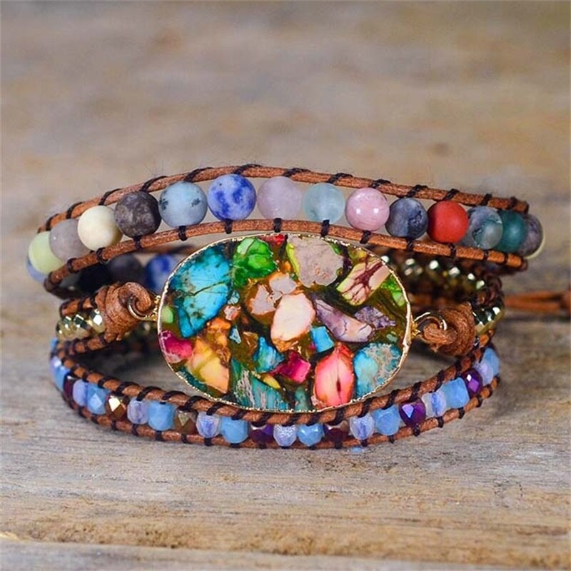 Jasper Dream Bracelet - Wrap Bracelets - Pretland | Spiritual Crystals & Jewelry