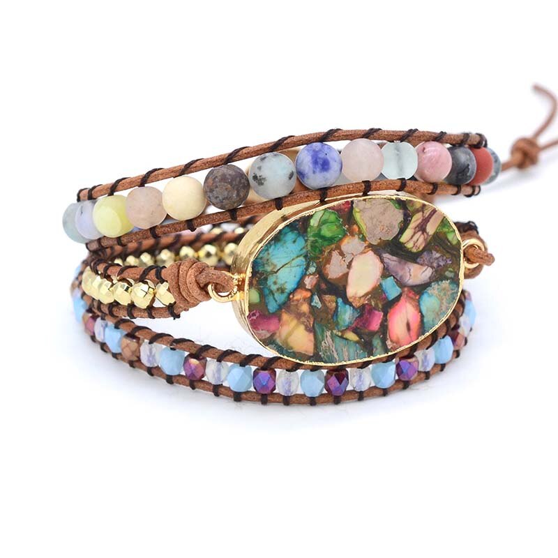 Jasper Dream Bracelet - Wrap Bracelets - Pretland | Spiritual Crystals & Jewelry