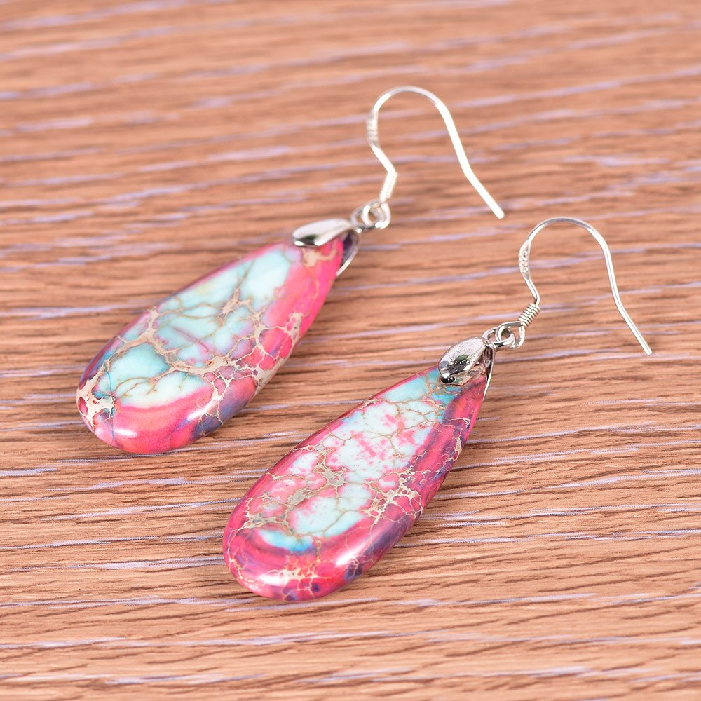 Vintage Design Jasper Earrings - Earrings - Pretland | Spiritual Crystals & Jewelry