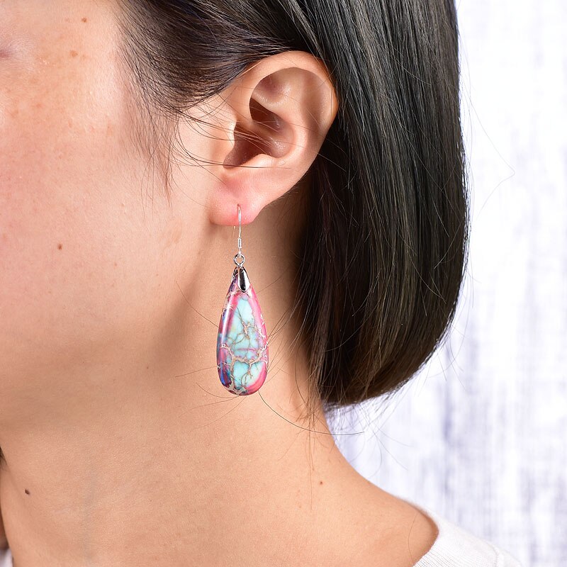 Vintage Design Jasper Earrings - Earrings - Pretland | Spiritual Crystals & Jewelry