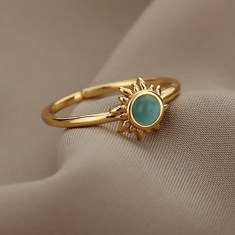 Vintage Moonstone Adjustable Ring - Rings - Pretland | Spiritual Crystals & Jewelry