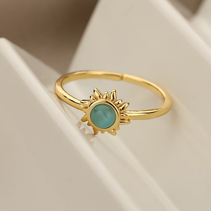 Vintage Moonstone Adjustable Ring - Rings - Pretland | Spiritual Crystals & Jewelry