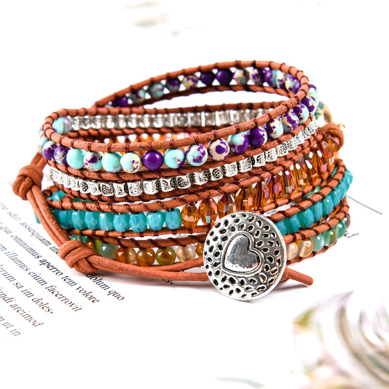 Jasper Protection Wrap Bracelet - Wrap Bracelets - Pretland | Spiritual Crystals & Jewelry