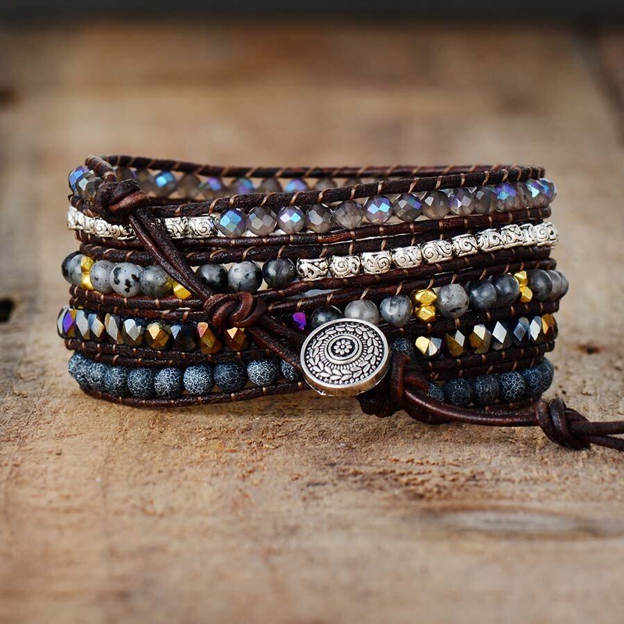 Powerful Onyx Wrap Bracelet - Wrap Bracelets - Pretland | Spiritual Crystals & Jewelry