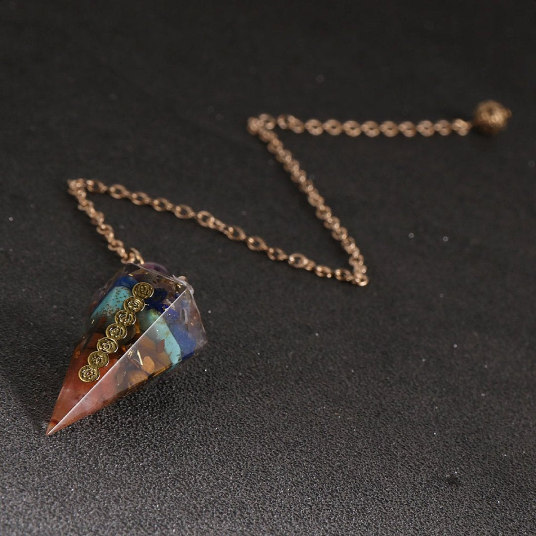 7 Chakra Reiki Pendulum Pendant Accessory - Necklaces - Pretland | Spiritual Crystals & Jewelry