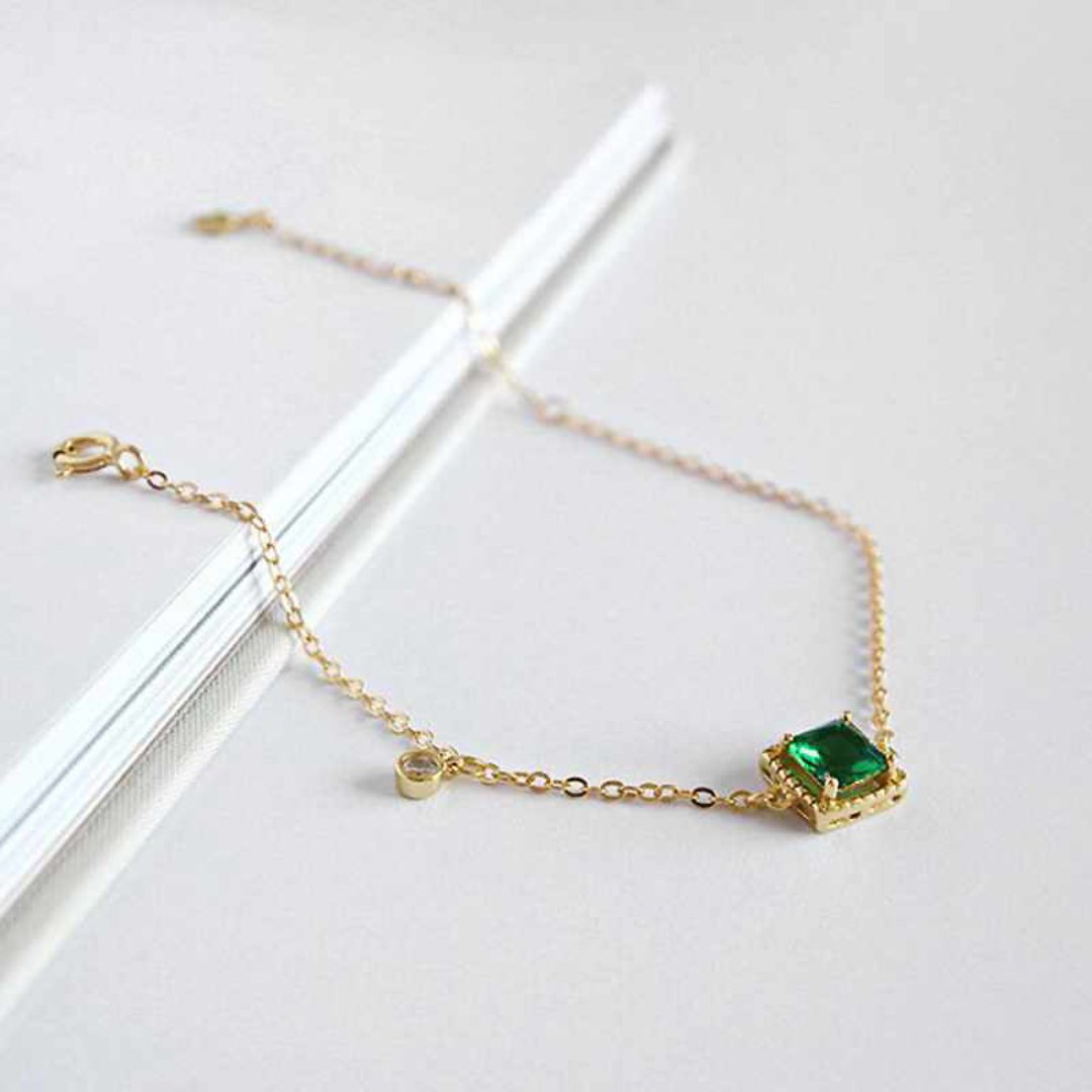 Luxury Emerald Sterling Silver Bracelet - Bracelets - Pretland | Spiritual Crystals & Jewelry