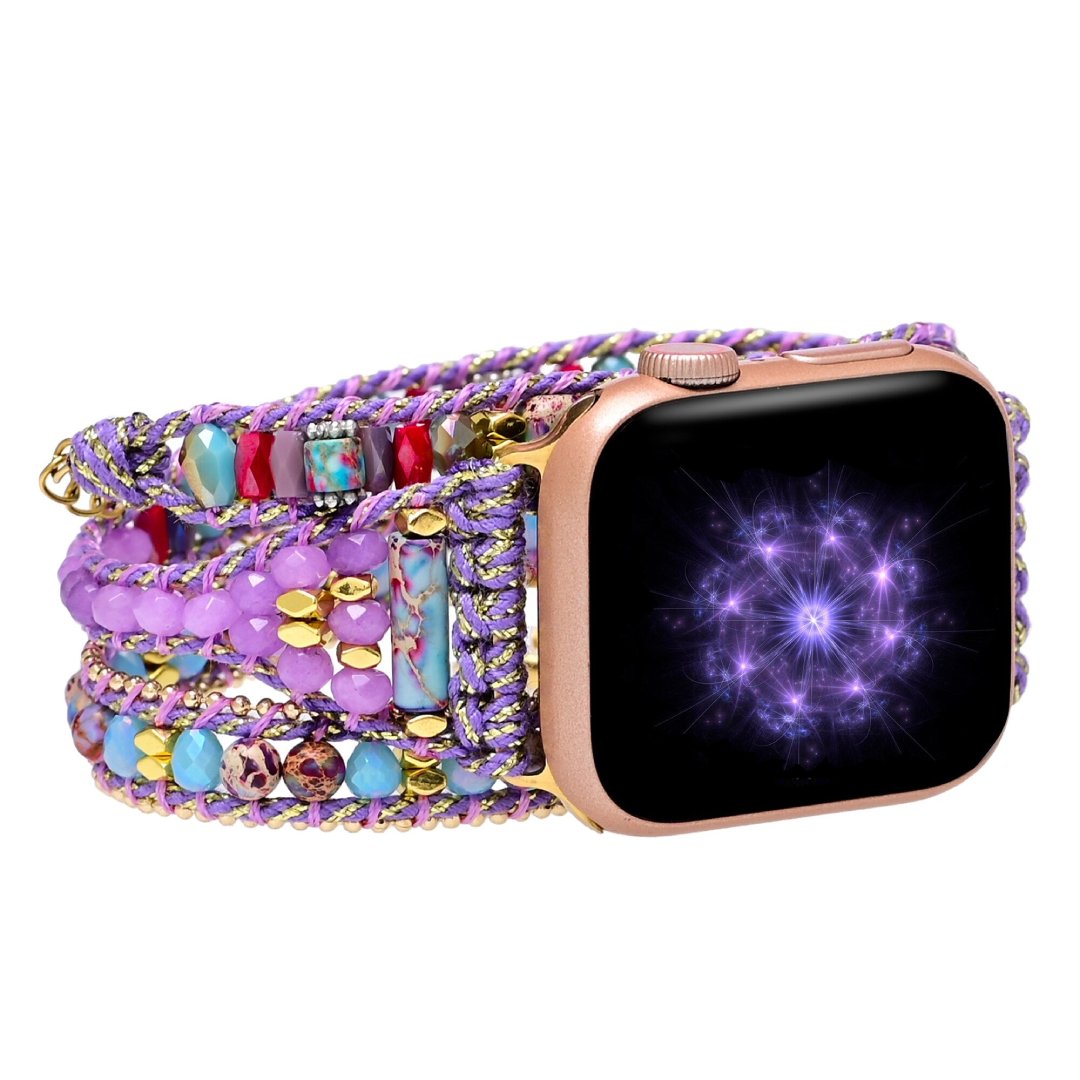 Trendy Purple Jasper Apple Watch Strap - Apple Watch Straps - Pretland | Spiritual Crystals & Jewelry