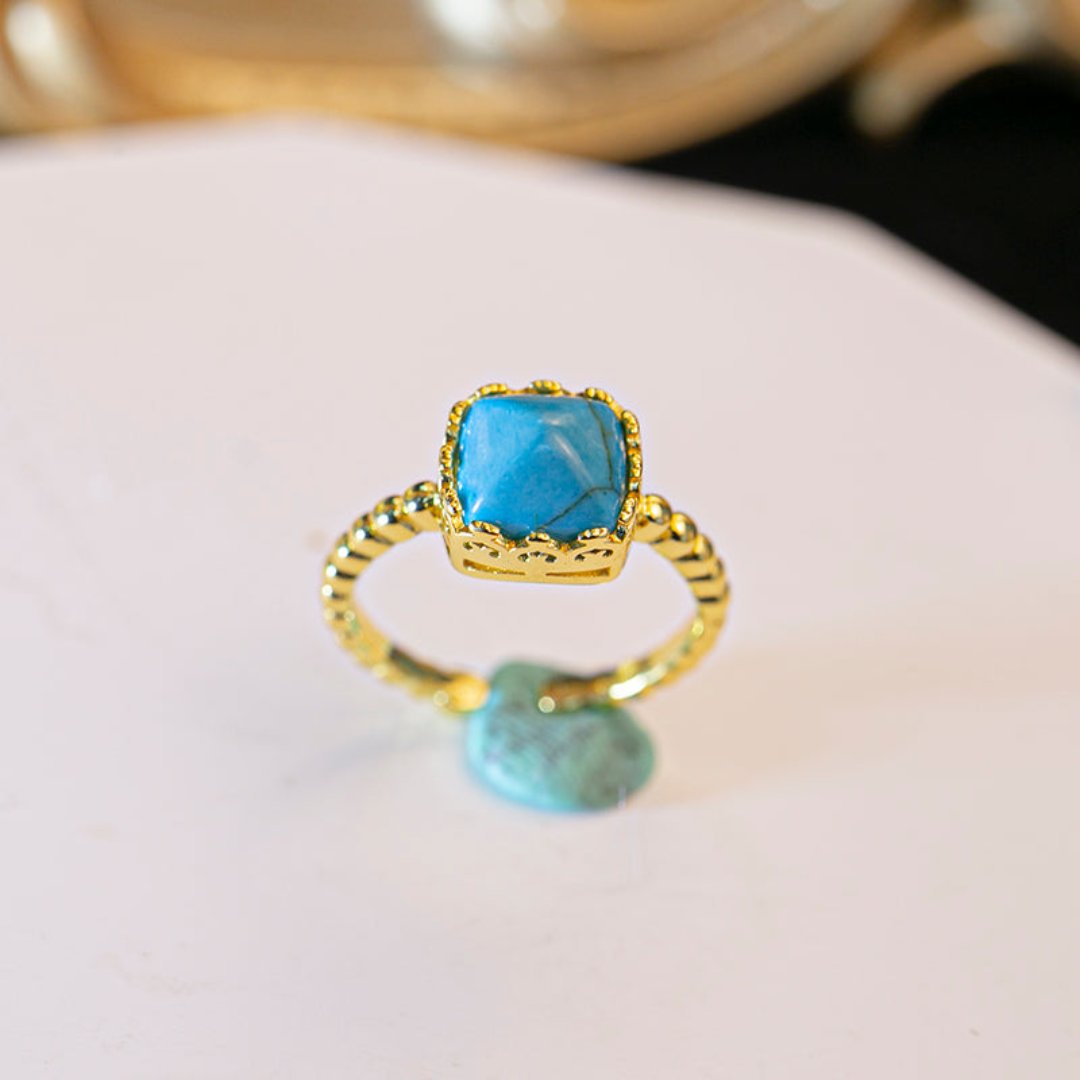 Elegant Malachite & Turquoise 925 Silver Rings - Rings - Pretland | Spiritual Crystals & Jewelry