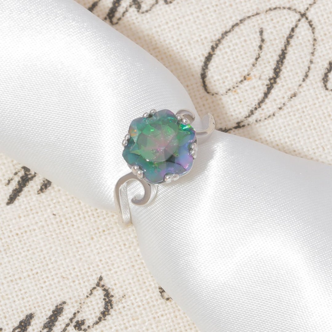 Mystic Topaz 925 Sterling Silver Ring - Rings - Pretland | Spiritual Crystals & Jewelry