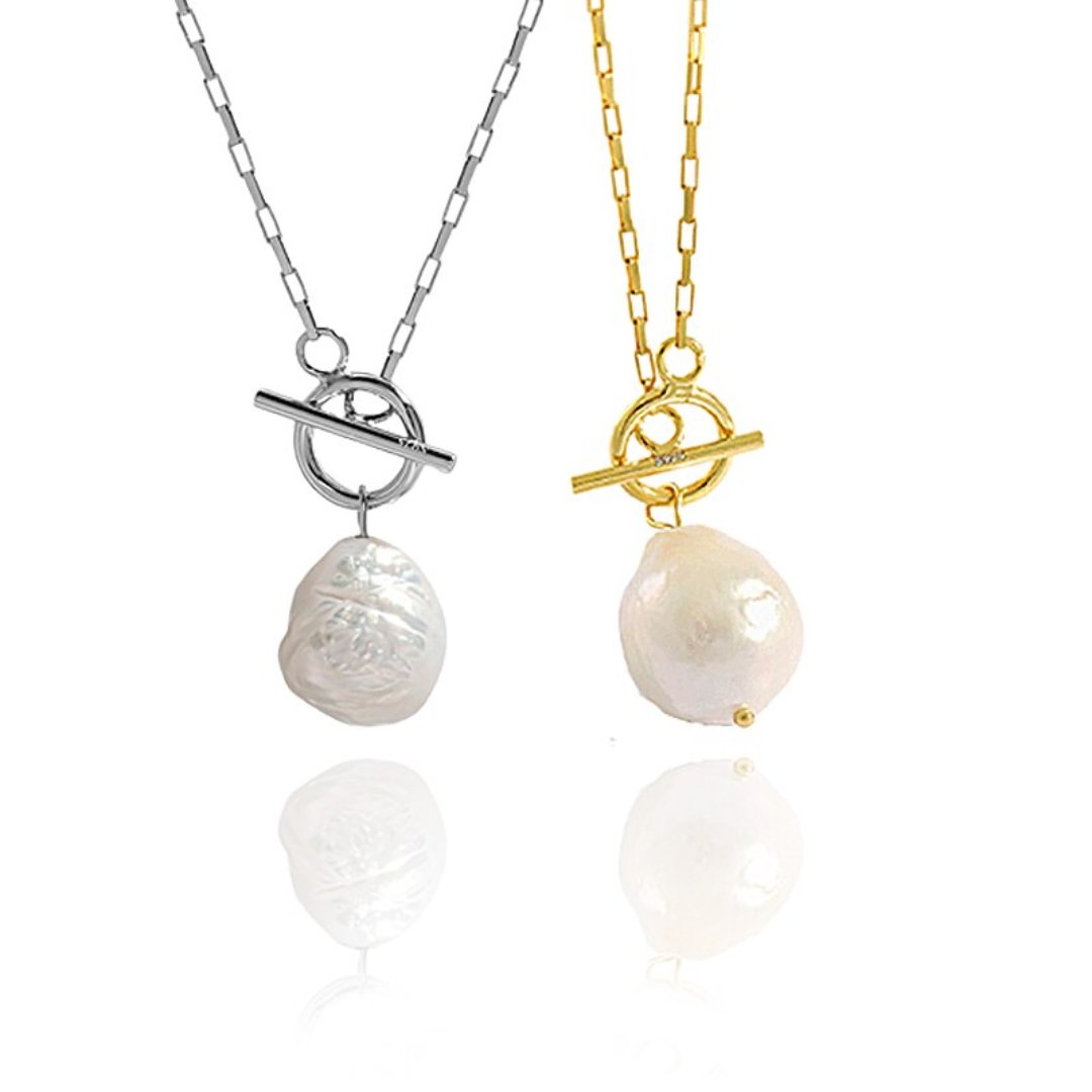 Riley Pearl 925 Sterling Silver Necklace - Necklaces - Pretland | Spiritual Crystals & Jewelry