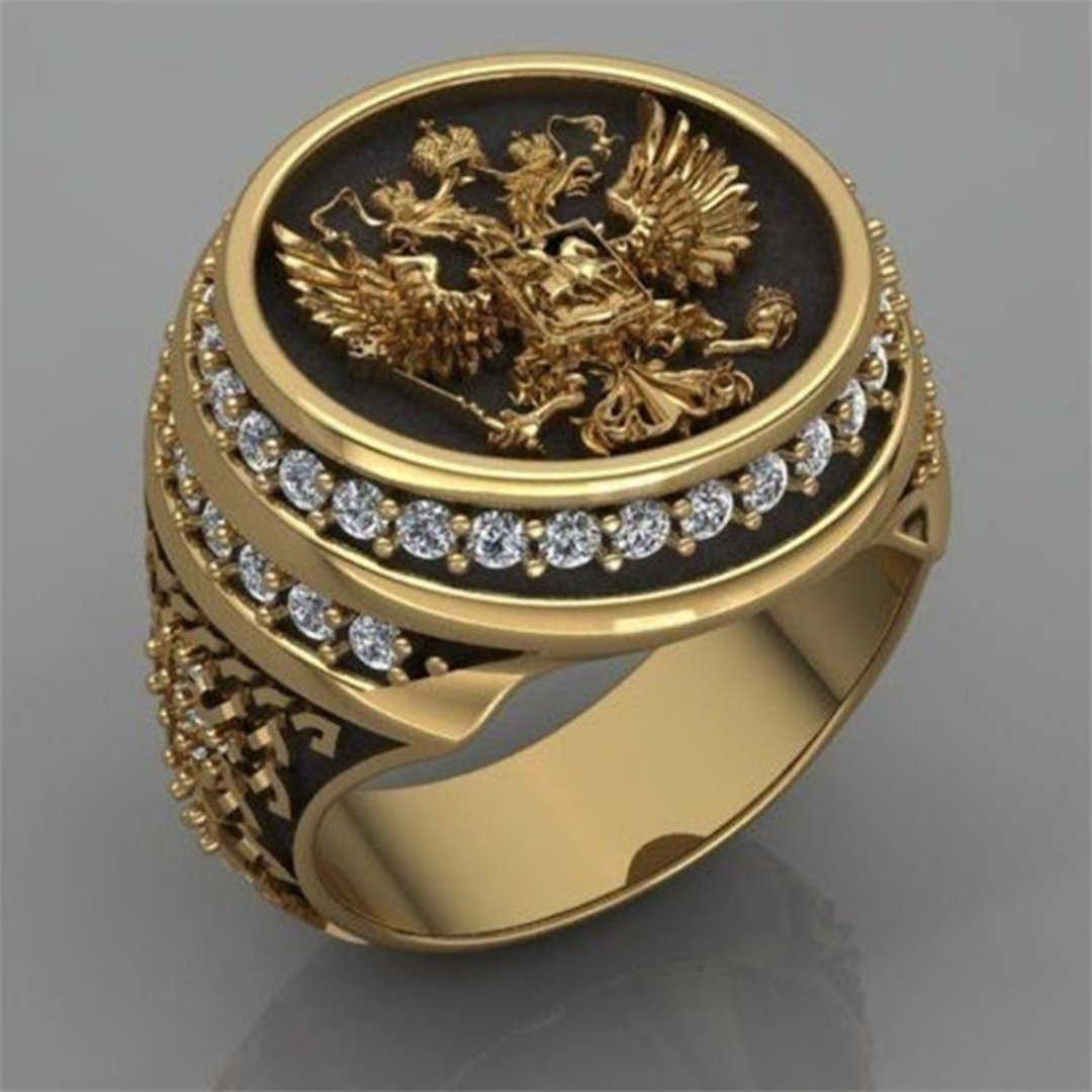 Enchanting Double Headed Eagle Zirconia Ring - Rings - Pretland | Spiritual Crystals & Jewelry