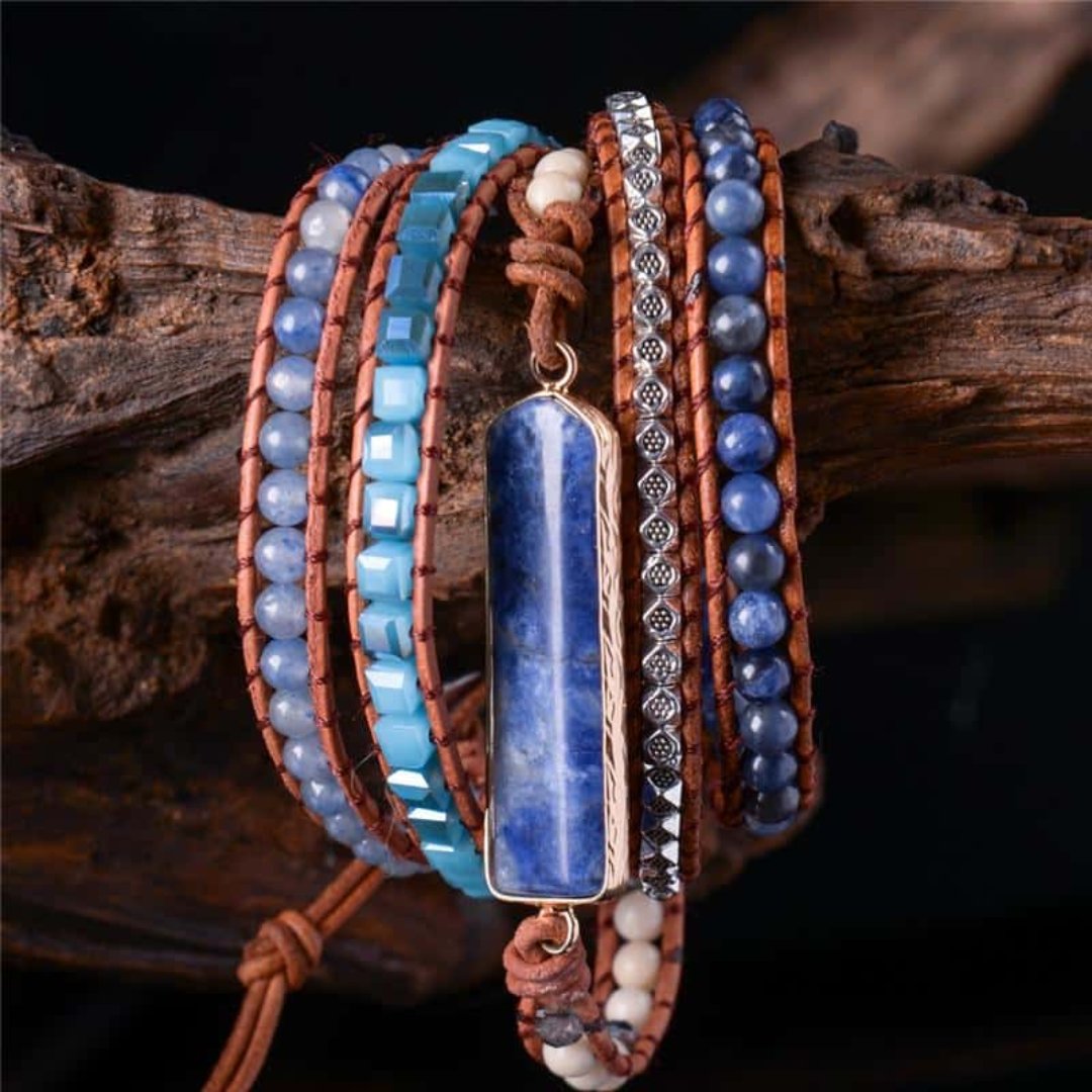 Chillin' Turquoise Jasper Bracelet - Wrap Bracelets - Pretland | Spiritual Crystals & Jewelry