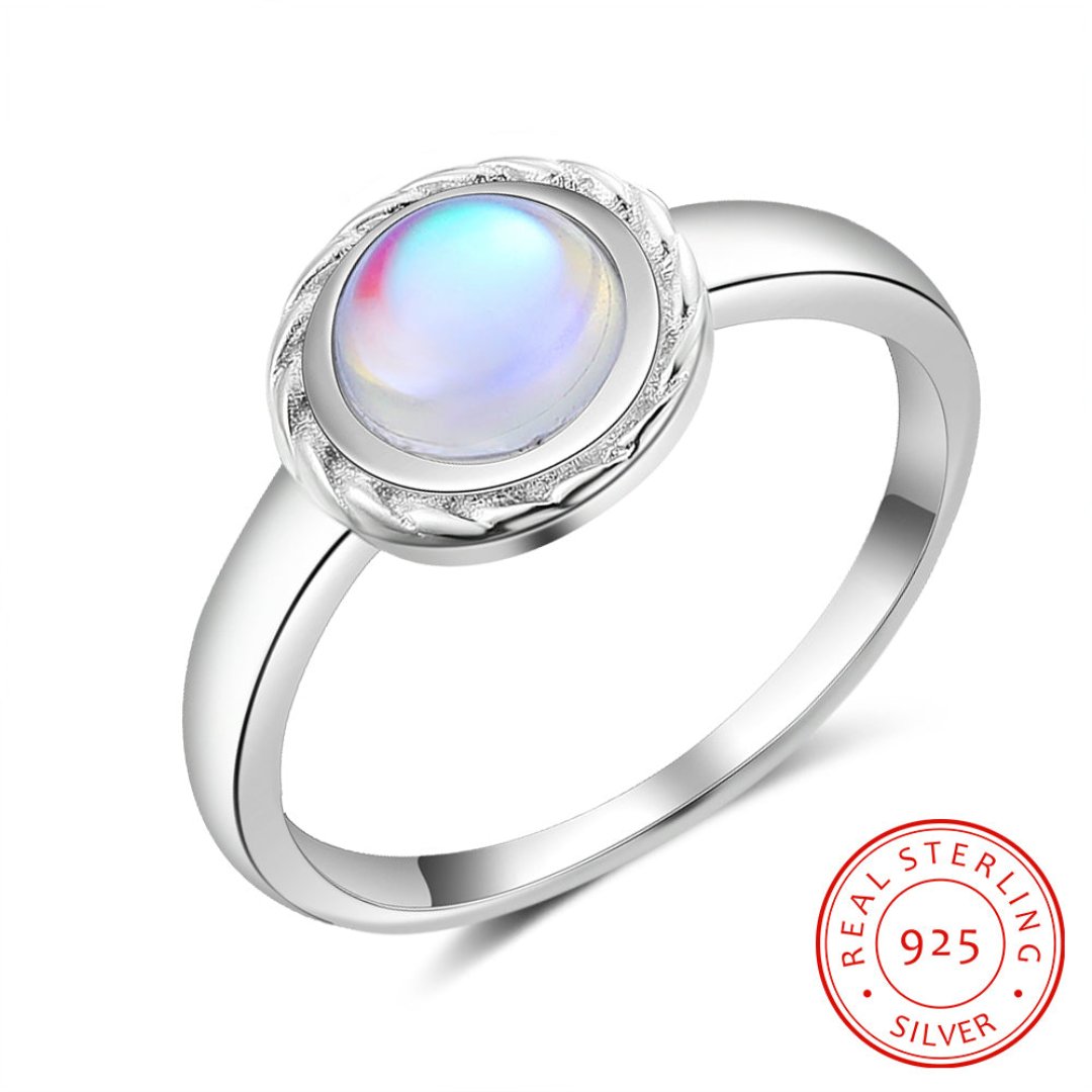 Vintage Moonstone 925 Sterling Silver Ring - Rings - Pretland | Spiritual Crystals & Jewelry