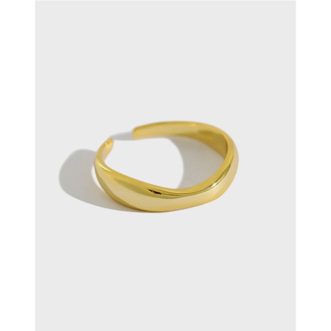 Wave 925 Sterling Silver Adjustable Ring - Rings - Pretland | Spiritual Crystals & Jewelry