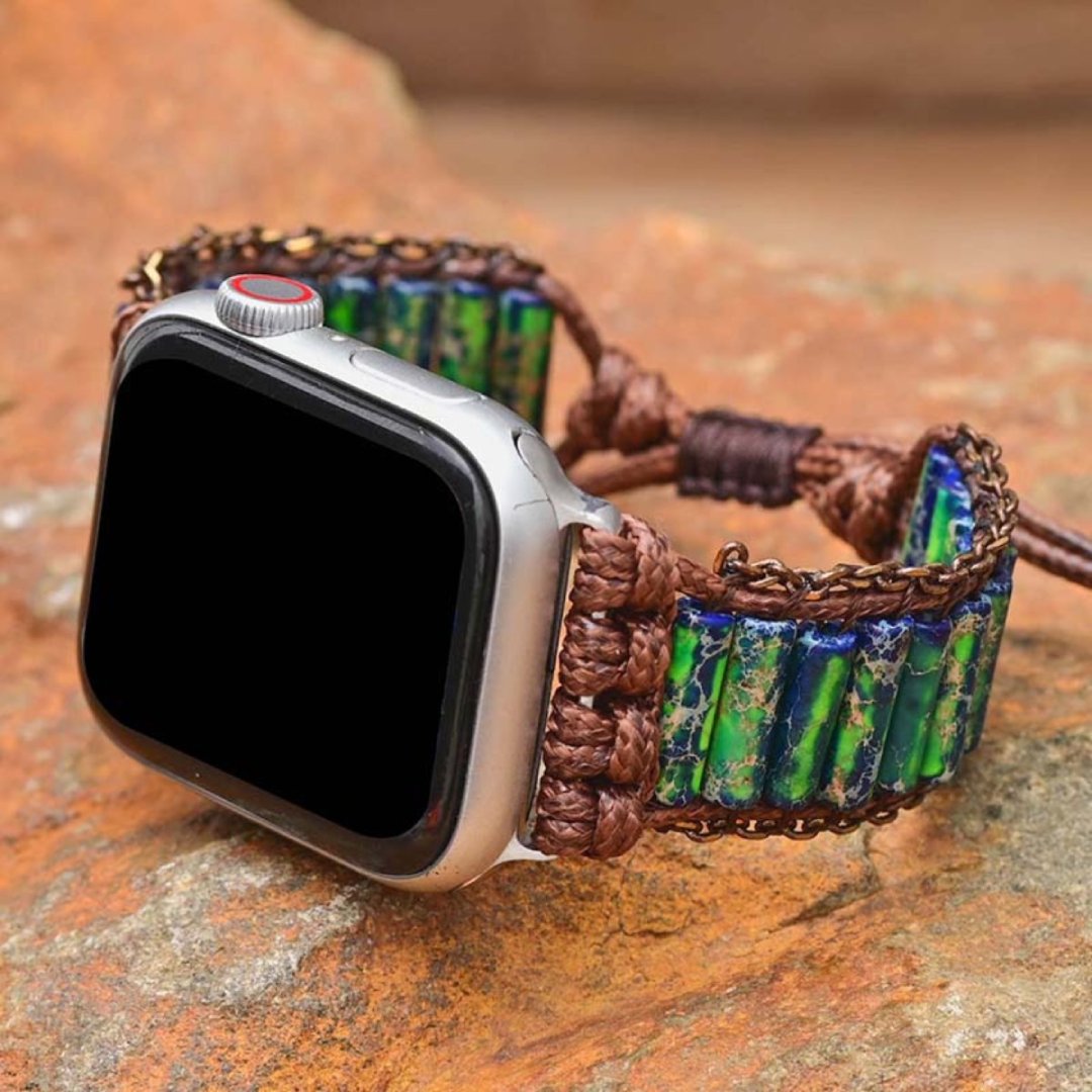 Bohemian Jasper Stones Apple Watch Strap - Apple Watch Straps - Pretland | Spiritual Crystals & Jewelry