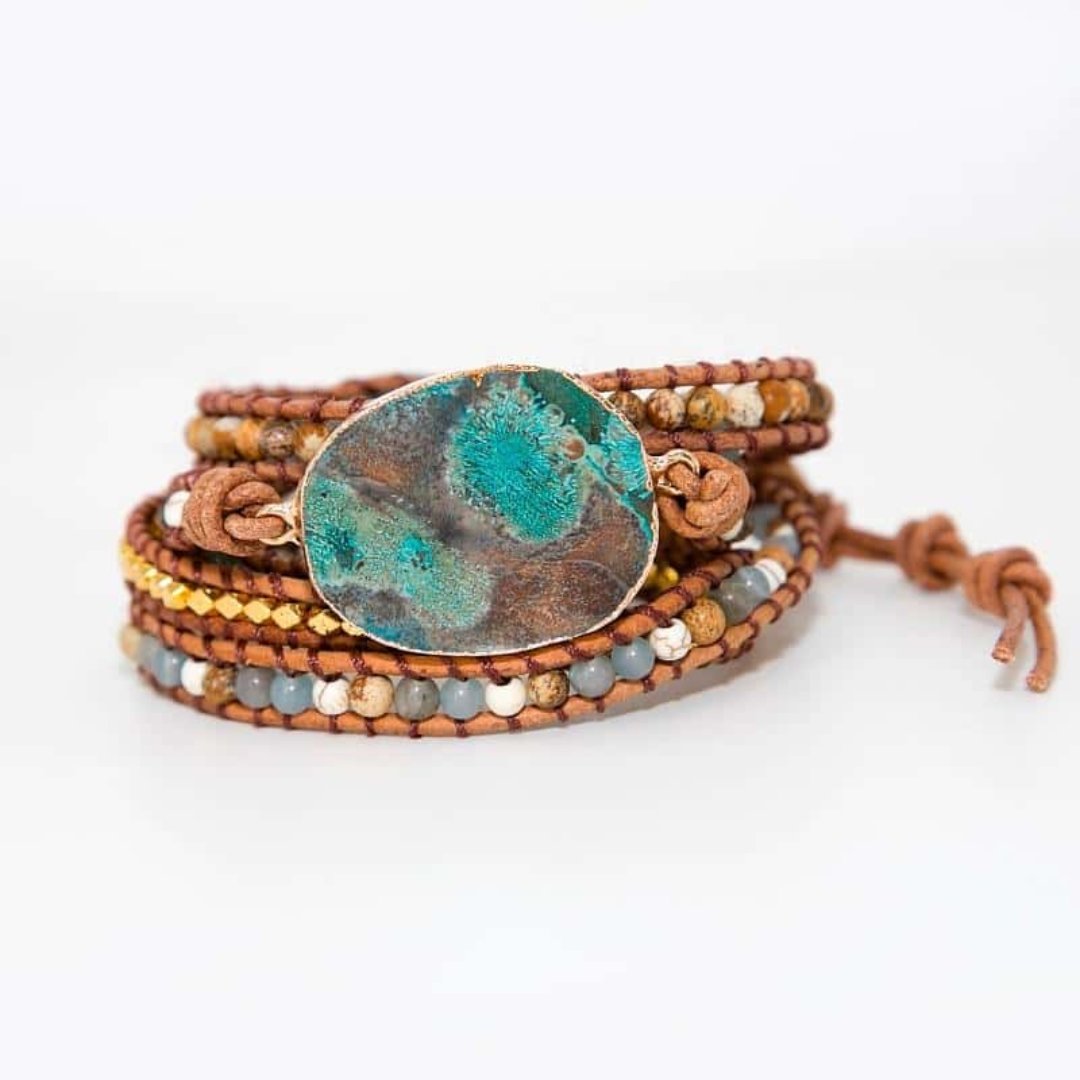 Blue Ocean Bracelet - Wrap Bracelets - Pretland | Spiritual Crystals & Jewelry