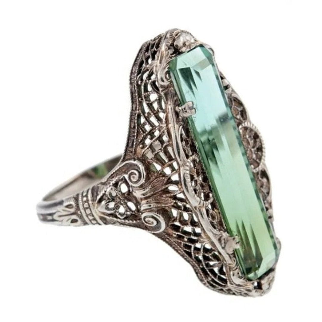Vintage Style Cubic Zirconia Ring - Rings - Pretland | Spiritual Crystals & Jewelry