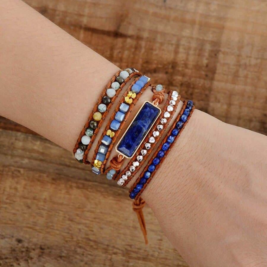 Balancing Sodalite Bracelet - Wrap Bracelets - Pretland | Spiritual Crystals & Jewelry