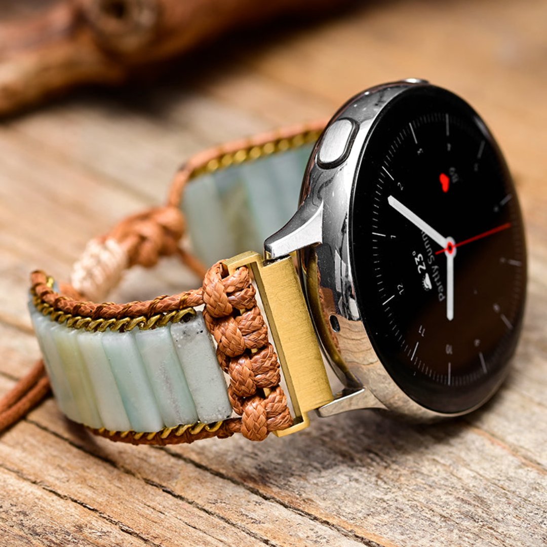 Boho Amazonite Samsung Watch Strap - Samsung Watch Straps - Pretland | Spiritual Crystals & Jewelry