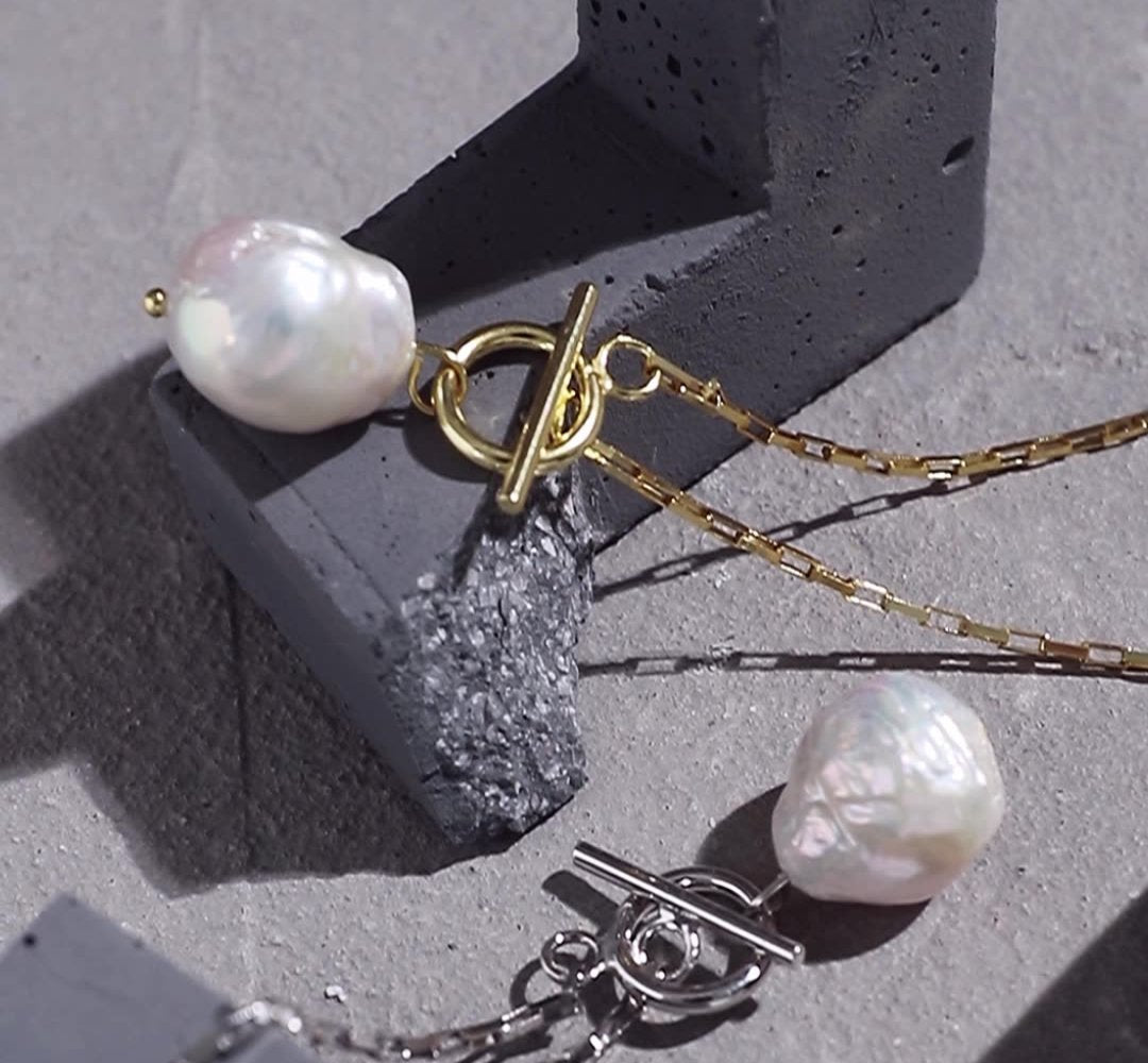 Riley Pearl 925 Sterling Silver Necklace - Necklaces - Pretland | Spiritual Crystals & Jewelry