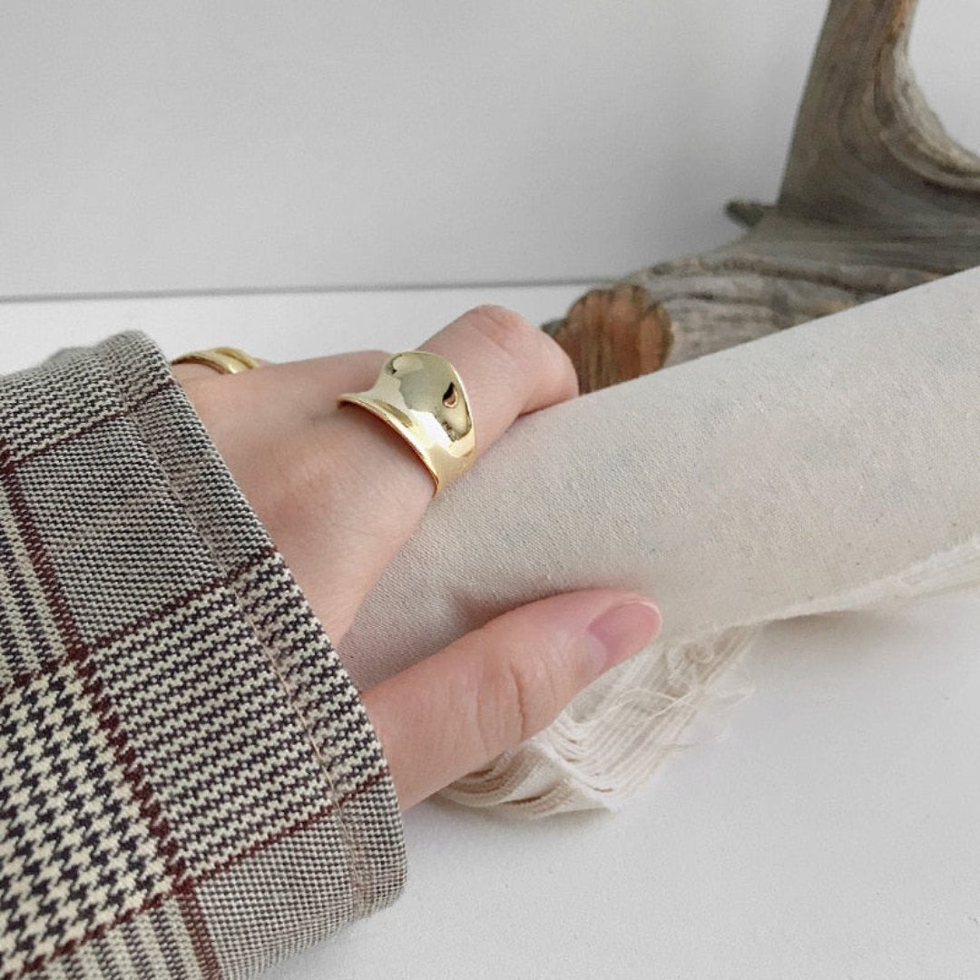 Eris 925 Sterling Silver Adjustable Ring - Gold - Rings - Pretland | Spiritual Crystals & Jewelry