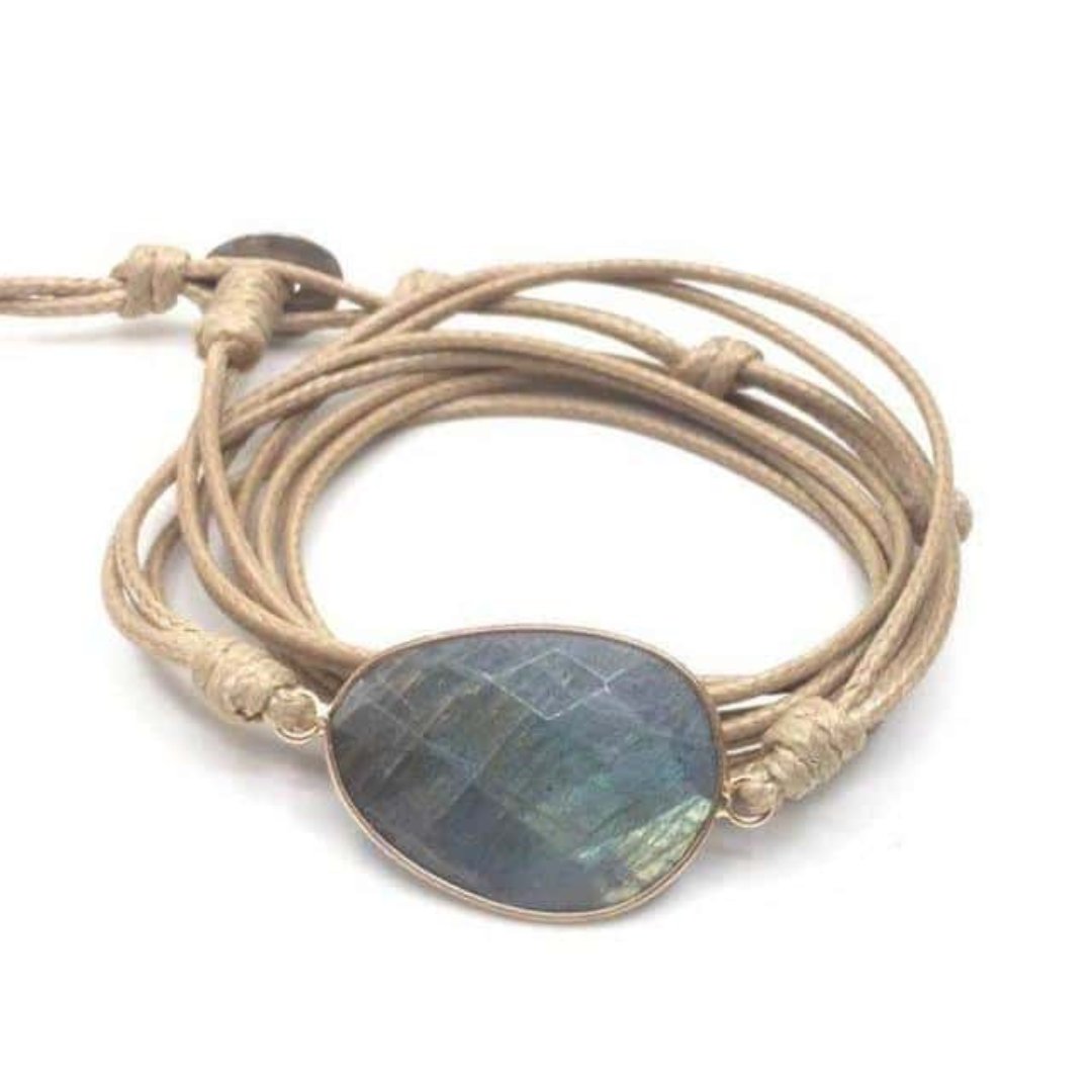 Boho Labradorite Bracelet - Wrap Bracelets - Pretland | Spiritual Crystals & Jewelry