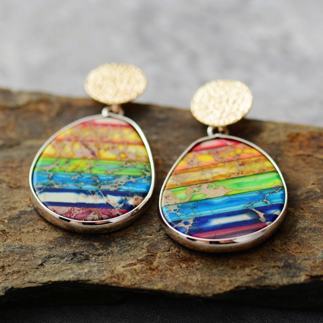 Spiritual 7 Chakra Energy Earrings - Earrings - Pretland | Spiritual Crystals & Jewelry