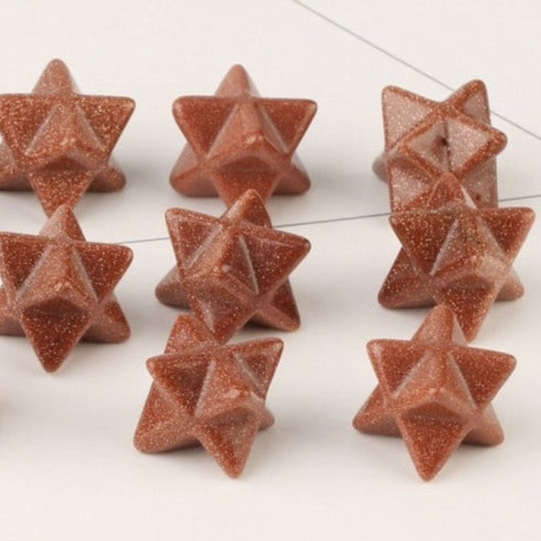 Calming Merkaba Crystal Stars - Brown Sand - Natural Stones - Pretland | Spiritual Crystals & Jewelry