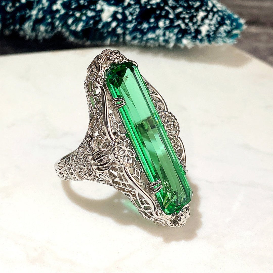Vintage Style Cubic Zirconia Ring - Rings - Pretland | Spiritual Crystals & Jewelry