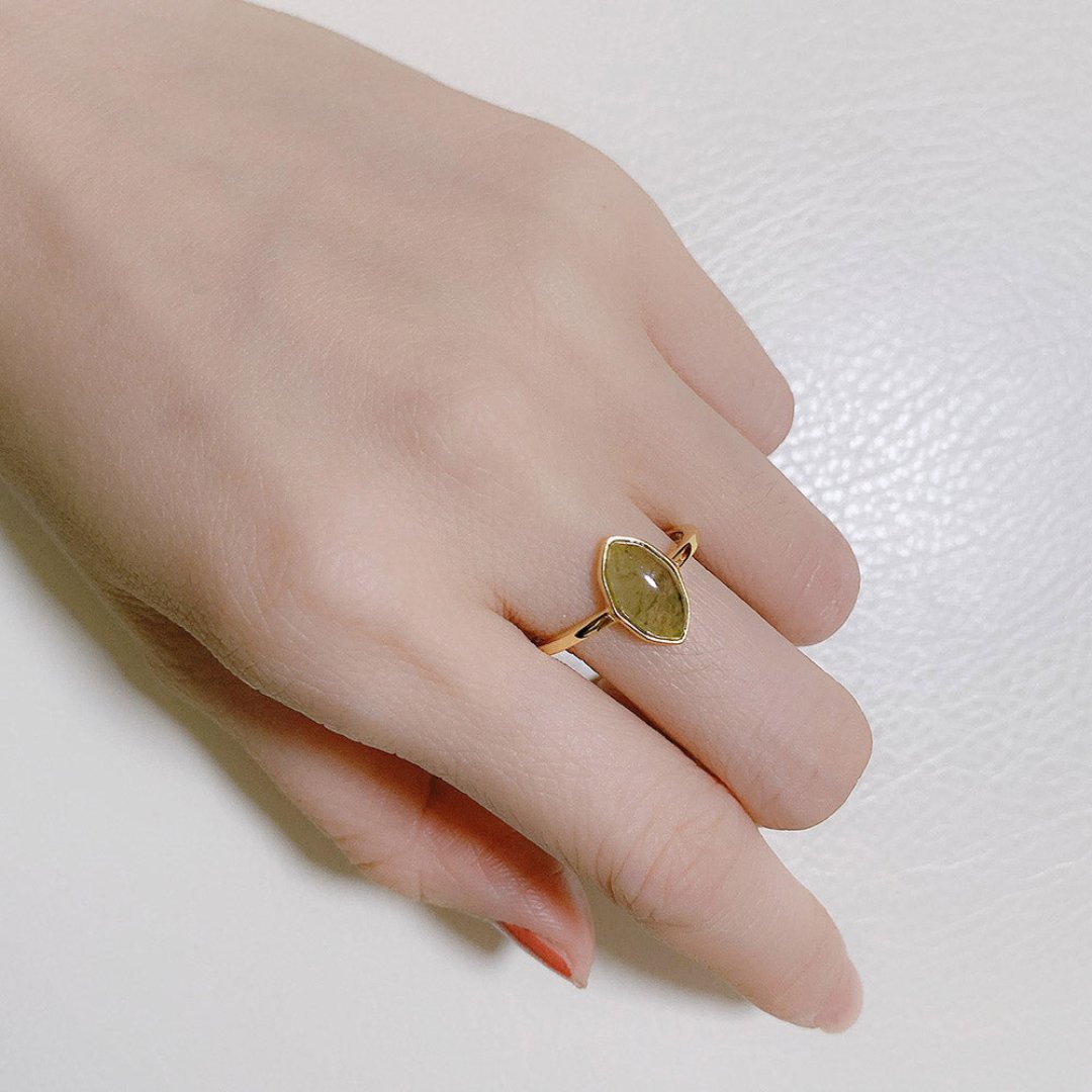 Spiritual Labradorite 14K Gold Plated Adjustable Ring - Rings - Pretland | Spiritual Crystals & Jewelry