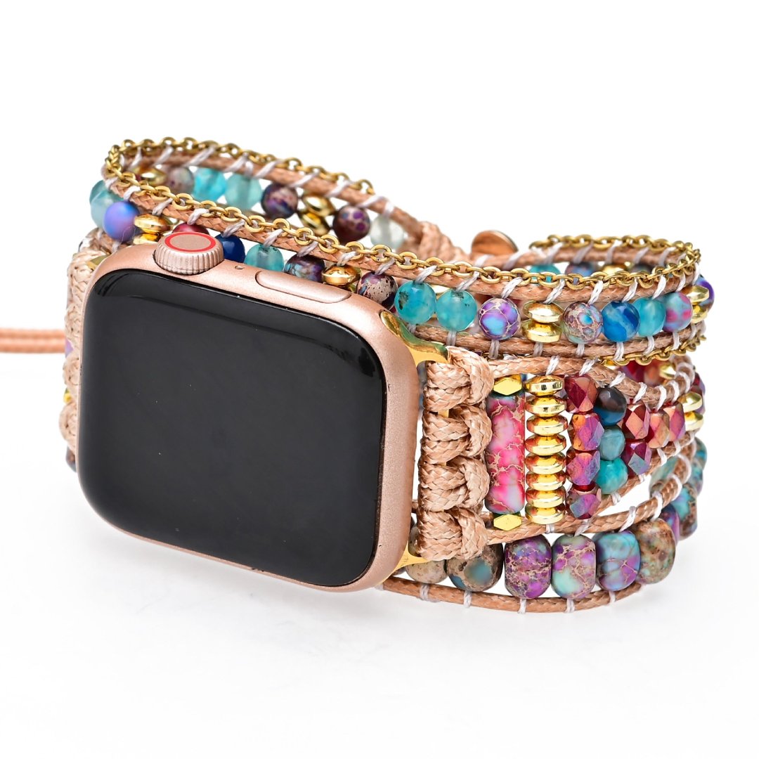 Bright Colours Natural Stone Apple Watch Strap - Apple Watch Straps - Pretland | Spiritual Crystals & Jewelry