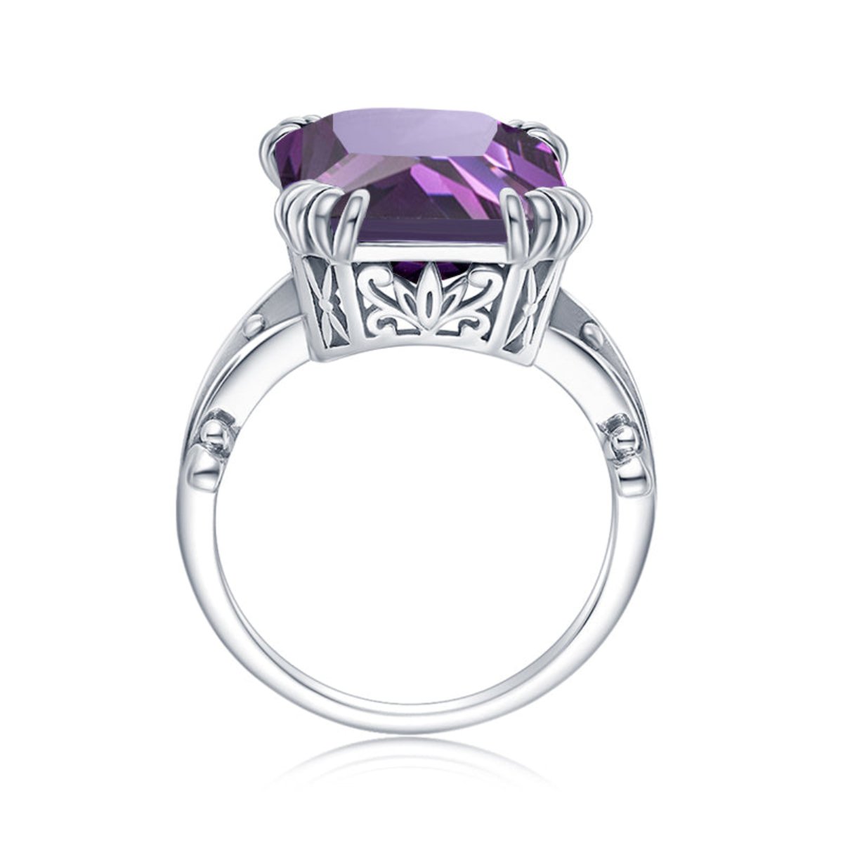 Vintage Amethyst 925 Sterling Silver Ring - Rings - Pretland | Spiritual Crystals & Jewelry