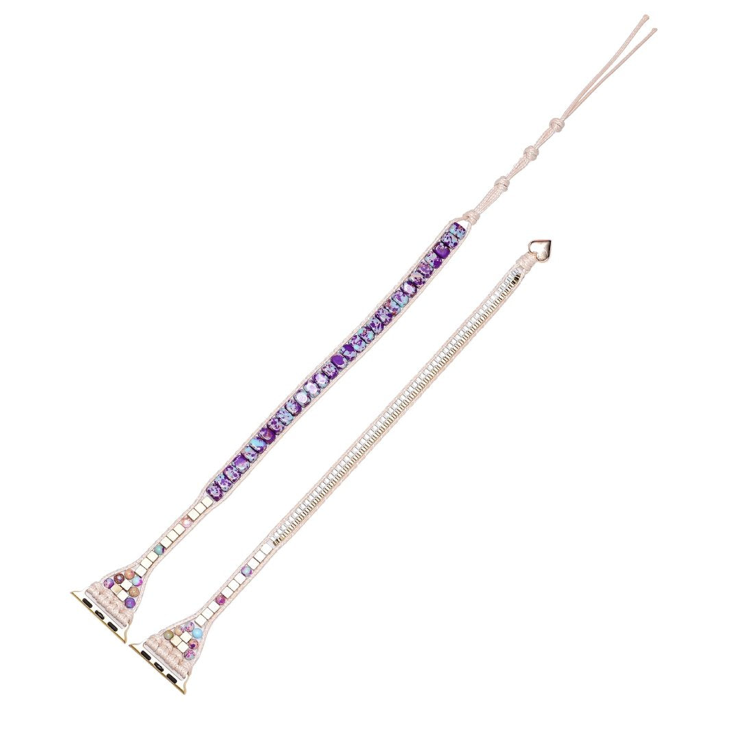 Stylish Purple Jasper Apple Watch Strap - Apple Watch Straps - Pretland | Spiritual Crystals & Jewelry
