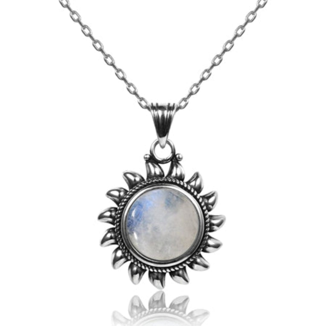 Vintage Moonstone Silver Necklace - Necklace - Pretland | Spiritual Crystals & Jewelry