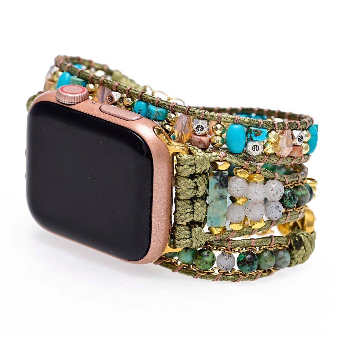 Stylish Agate & Turquoise Apple Watch Strap - Apple Watch Straps - Pretland | Spiritual Crystals & Jewelry