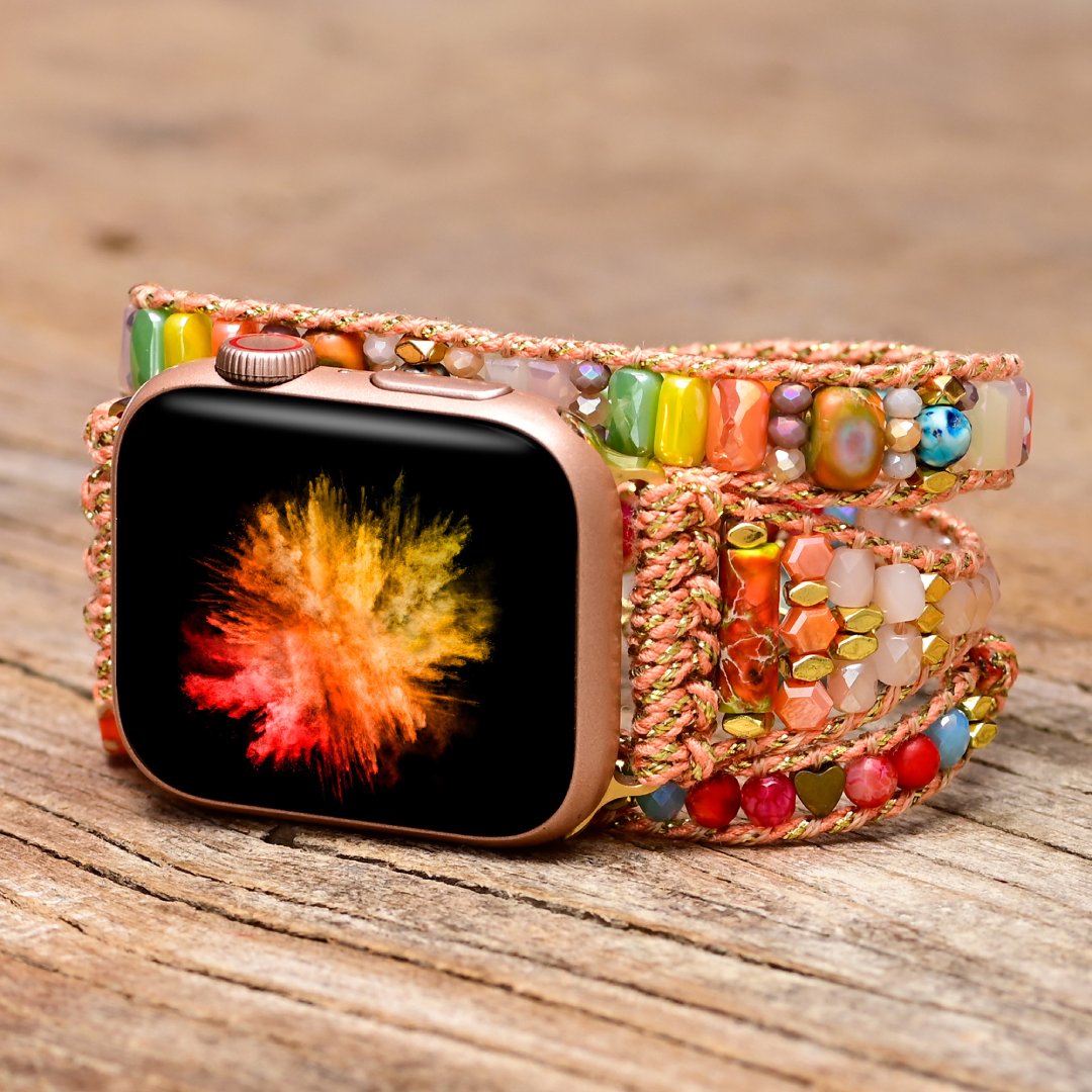 Vegan Colorful Emperor Apple Watch Strap - Apple Watch Straps - Pretland | Spiritual Crystals & Jewelry