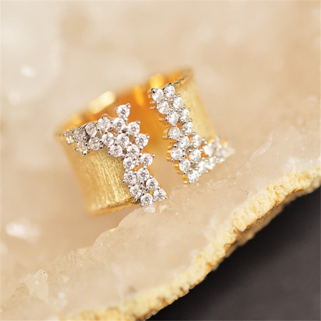 Stylish White Zircon Ring - Rings - Pretland | Spiritual Crystals & Jewelry