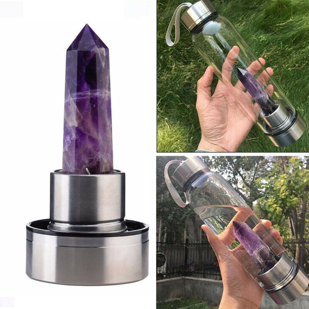 Spiritual Crystal Water Bottles - Natural Stones - Pretland | Spiritual Crystals & Jewelry
