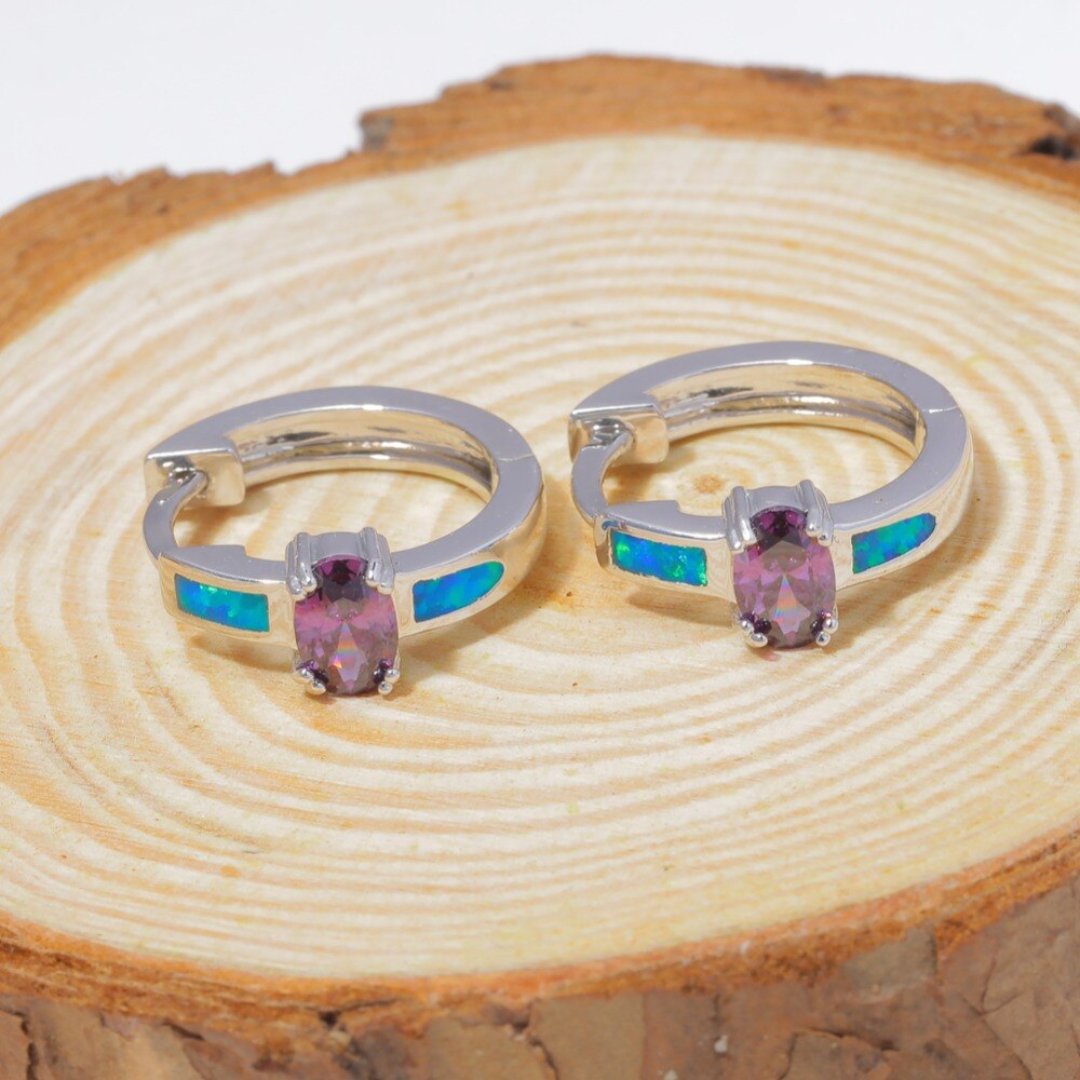 Chic Amethyst & Blue Opal Silver Bundle - Bundles - Pretland | Spiritual Crystals & Jewelry
