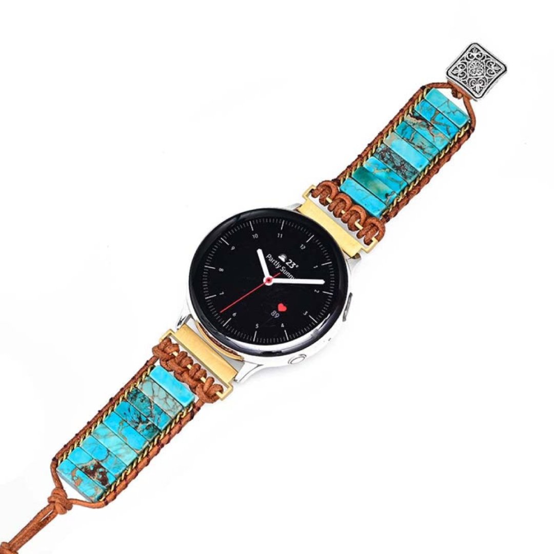 Bohemian Howlite Samsung Watch Strap - Samsung Watch Straps - Pretland | Spiritual Crystals & Jewelry