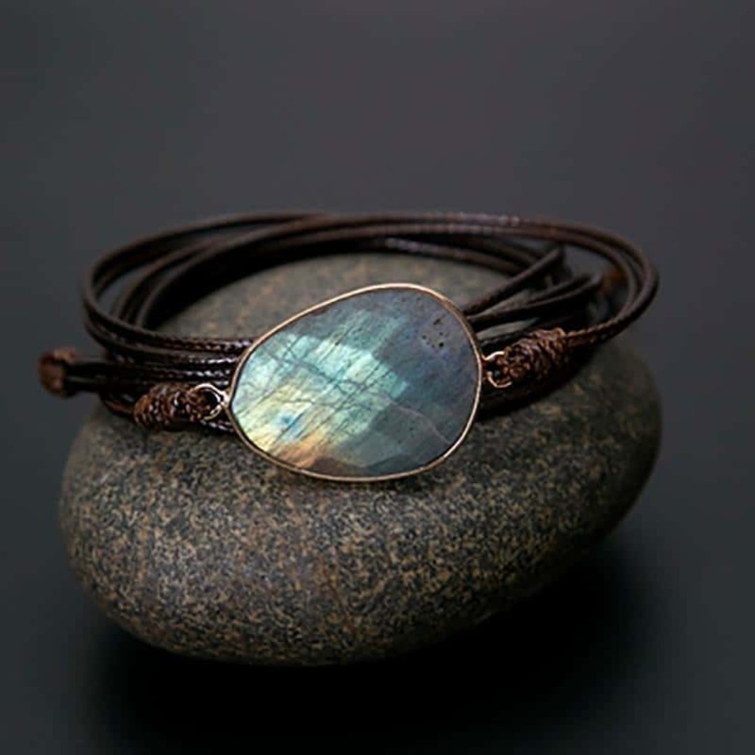 Boho Labradorite Bracelet - Wrap Bracelets - Pretland | Spiritual Crystals & Jewelry