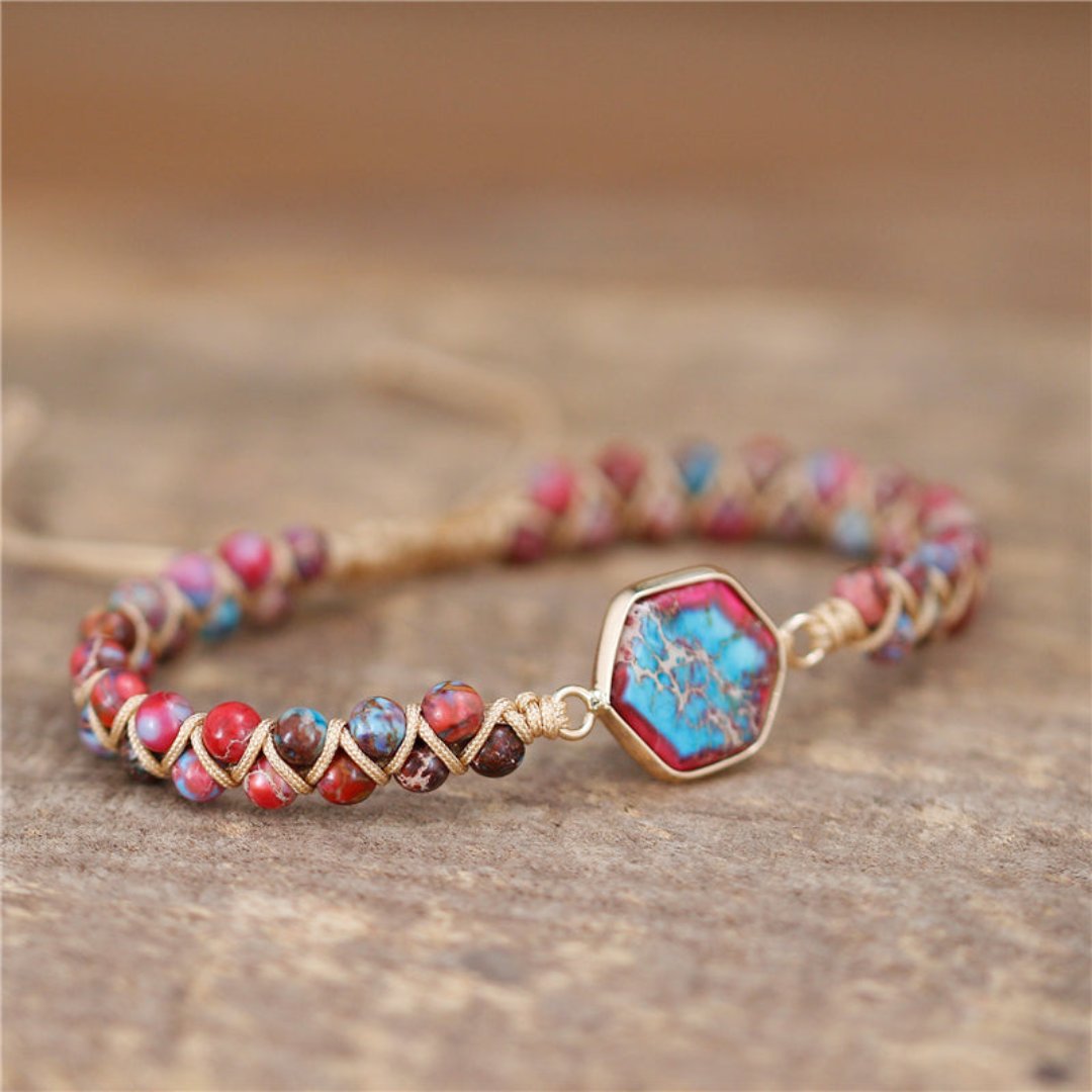 Spiritual Natural Imperial Jasper Bracelet - Bracelets - Pretland | Spiritual Crystals & Jewelry