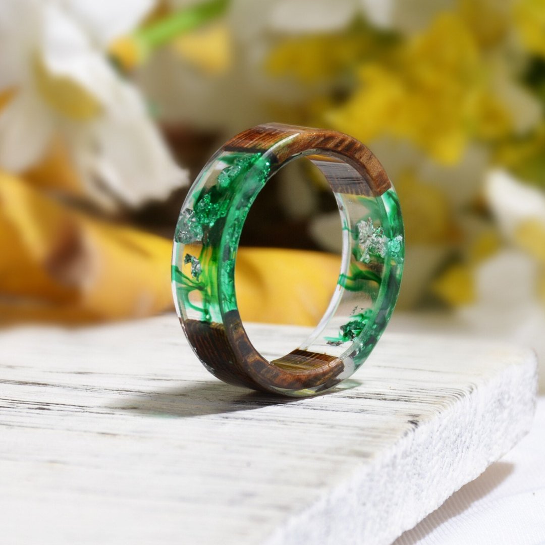 Pretty Handicraft Wooden Ring - Rings - Pretland | Spiritual Crystals & Jewelry