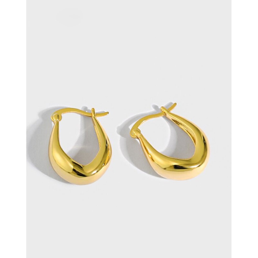 Cassandra 925 Sterling Silver Hoop Earrings - Hoop Earrings - Pretland | Spiritual Crystals & Jewelry