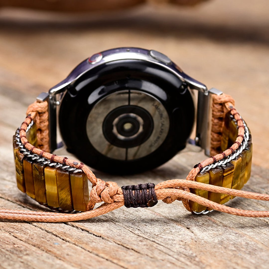 Natural Tiger Eye Samsung Watch Strap - Samsung Watch Straps - Pretland | Spiritual Crystals & Jewelry